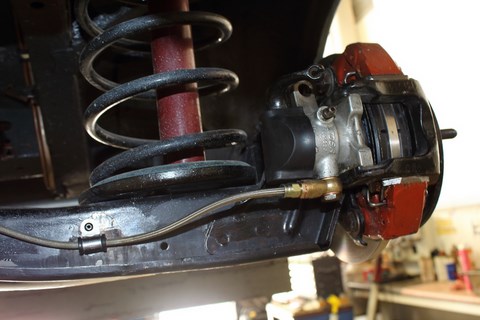 Etrier de frein arrière RENAULT 12 Gordini avec flexible aviation